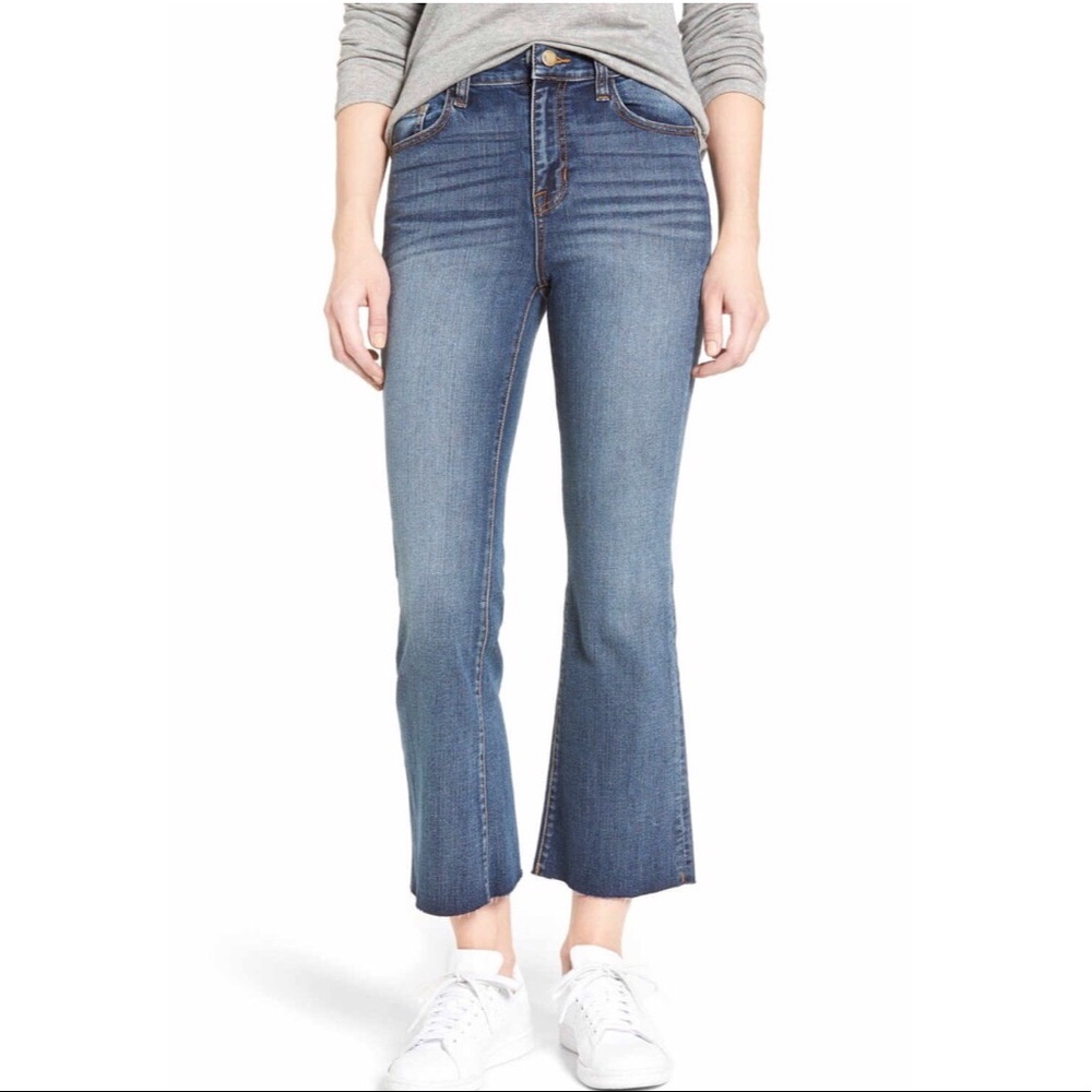 SP  High Rise Crop Kick Flare Jeans